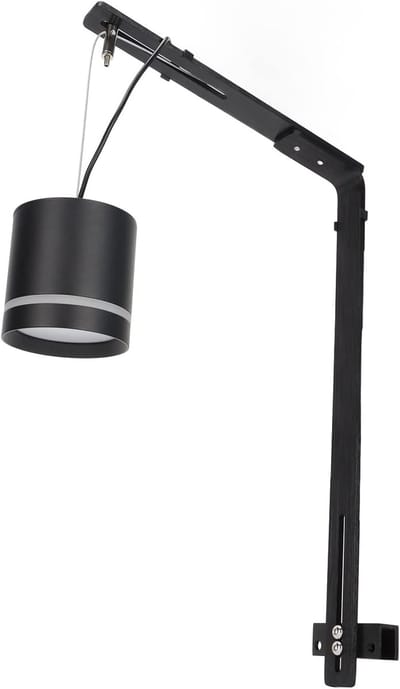 Aquarium Light Bar - Aquarium Light Stand - Verstelbare Aluminium Legering - Aquarium Light Holder voor Reptielen Glas - Full Spectrum Drop Light (Zwart)