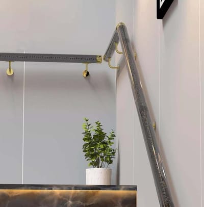 Trapleuning Acryl - Wandmontage Reling - Veilig Traplopen - Sterke Kristal Buis - 250 cm - Transparant