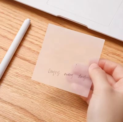 Actie4you® - Transparante - doorzichtige sticky notes 95 mm x 70 mm - doorschijnend en waterproof kleef notities - 50 vierkante blaadjes per notitieblokje