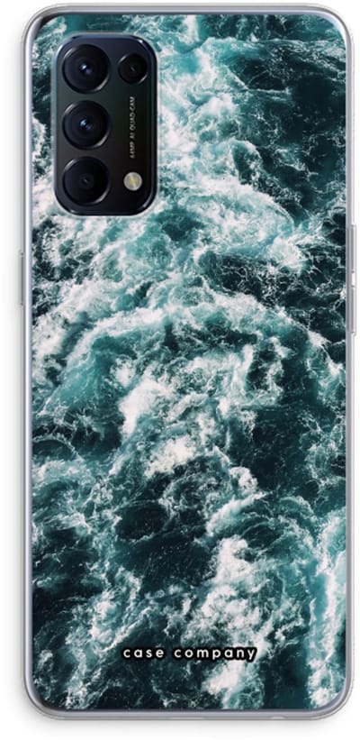 Case Company® - Hoesje geschikt voor Oppo Find X3 Lite hoesje - Zee golf - Soft Cover Telefoonhoesje - Bescherming aan alle Kanten en Schermrand