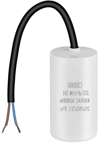 Capacitor CBB60 voor Motoren - 20μF, 25μF en 30μF Startcapacitoren voor Betrouwbare Motorprestaties, 450VAC, 50/60Hz