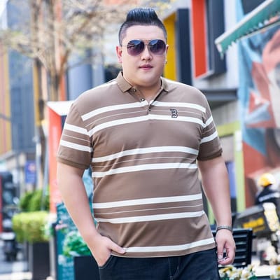Populaire Heren Dikke Plus Size Korte Mouw Revers T-shirt Dikke Man Dikke Business Casual Poloshirt Oversized 6XL 4XL white