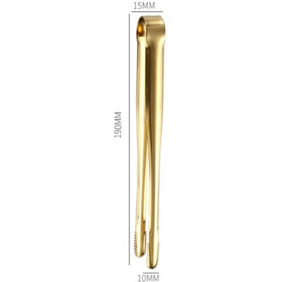 18-Stijlen Goud BBQ Voedseltangen Steak Klem Roestvrij Staal Holle Cake Brood Grill Klem Kookgerei Keukenaccessoires beige