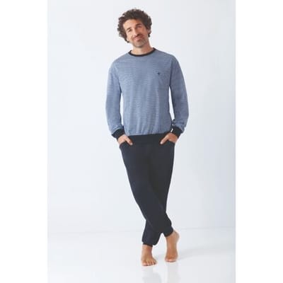 Klima-light heren pyjama blauw/marine Hajo - Blauw - Maat - 50