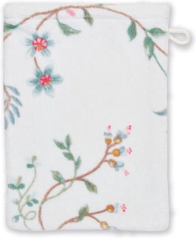 PIP Studio badgoed Les Fleurs wit - Washand 16x22 cm