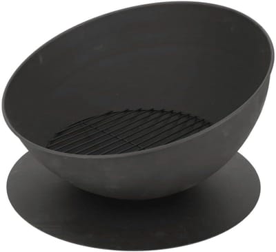 Vuurschaal Schuin - Buitenhaard - Avond Ontspanning - Windbeschermend Design - 4.93 Kilogram - Zwart