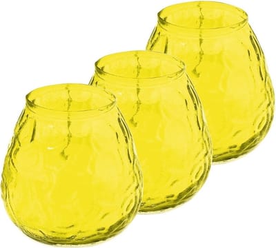 Windlicht - geurkaars - 3x - citronella - 48 branduren