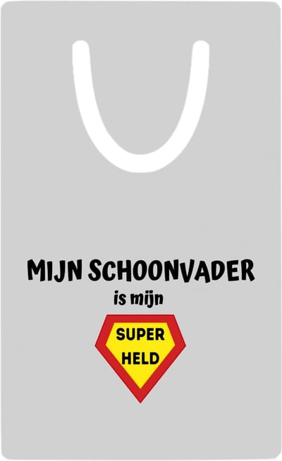 Hacebo® - mijn schoonvader is mijn superheld metalen boekenlegger - Papa - super schoonvader - vader cadeautjes - vaderdag - verjaardag - geschenk - kado Bladwijzer boekenleggers - 7.6 cm x 5cm