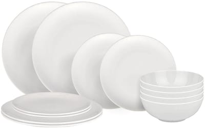 Alessi Serviesset All-Time 12-delig / 4 personen - 4 dinerborden, 4 ontbijtborden en 4 kommen