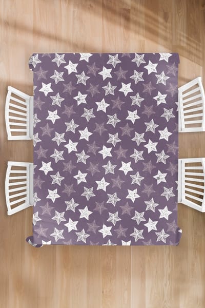 Kerst Tafelkleed - Kerstmis Decoratie - Tafellaken - Patronen - Christmas - Sterren - 180x240 cm - Kerstmis Versiering - Tafeldecoratie Kerstmis - Kerstdecoratie tafel - Tafelversiering