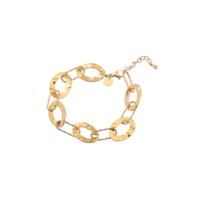 Go Dutch Label Armband (Sieraad) Flat Oval Link Goudkleurig