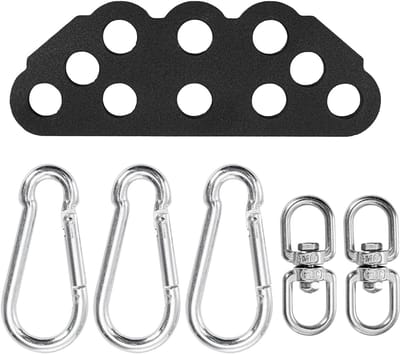 Kabelmachine Accessoire - Fitness Handgreep - Kracht Training - Verstelbare Dubbele Katrol - 152 cm - Zwart