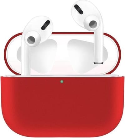 KELERINO. Siliconen Case geschikt voor Apple AirPods Pro - Hoesje - Rood