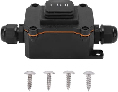 Dailygoody - Rocker Switch - 3 Positie Tuimelschakelaar - Waterdicht - Zwart - 12V 16A - Universeel voor Auto en Boot