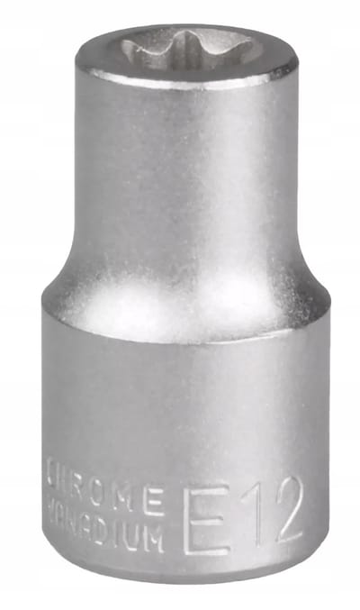 MJW Torx E12 dop 1/2" - Durzame CrV staal