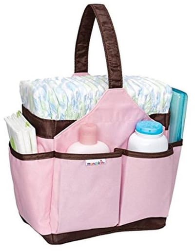 Draagbare Luier Caddy in Roze - Organiseer Luiers en Essentials Gemakkelijk