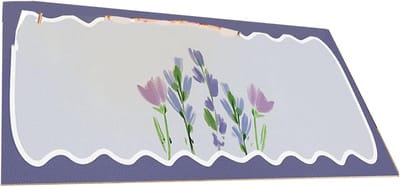 Bureauonderlegger - Bureau mat - Bescherming Bureau - Waterdicht PVC - 40 x 80 cm - Paarse bloemen