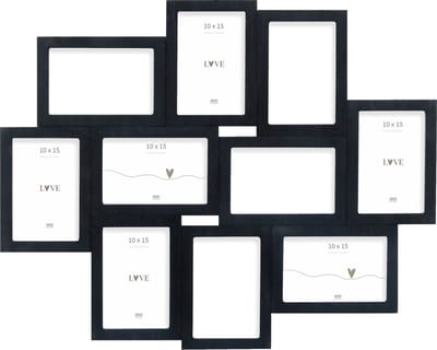 Deknudt Frames multifotolijst S68UC2 P10 - zwart - houtfineer - 10x 10x15