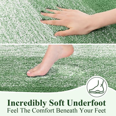 WC-mat met uitsparing, 50 x 60 cm Super Zachte Dikke WC-tapijt, Microvezel antislip Wasbaar Toilet-tapijt, Absorberend Sneldrogend Badtapijt voor WC