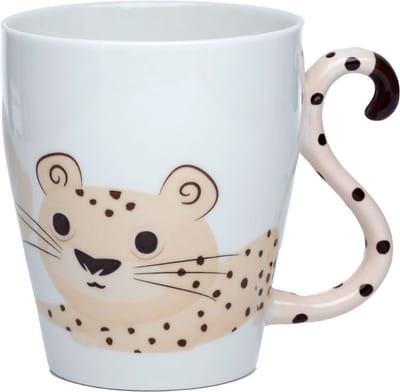 Cheetah Zooniverse - Gevormd Handvat Porselein Mok - 340ml
