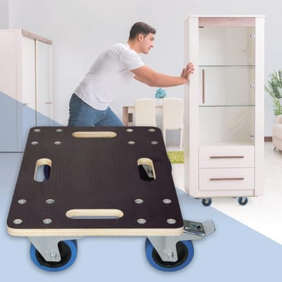 Transportwagen voor meubels en scooters - 800 kg draaglast, antislip zeefdrukplaat 35 x 50 cm