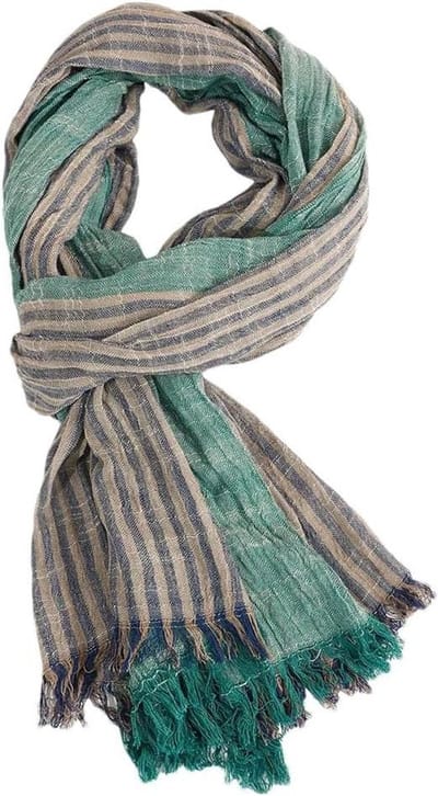 Herensjaal Katoen Linnen - Gestreept Neckerchief - Buiten Activiteiten - Ademend Materiaal - 180 x 70 cm - Gestreept