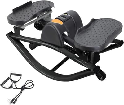 Compacte Stepper - Zijbeweging machine - Thuis trainen - Stille hydraulische technologie - 50 x 25 cm - Zwart