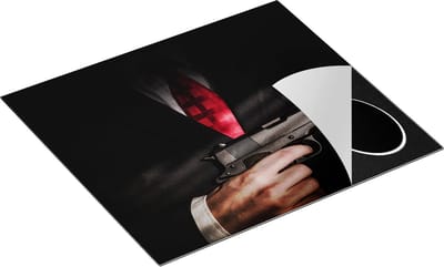 Chefcare Inductie Beschermer Man van de Maffia met een Pistool Vast - 60x50 cm - Afdekplaat Inductie - Kookplaat Beschermer - Inductie Mat