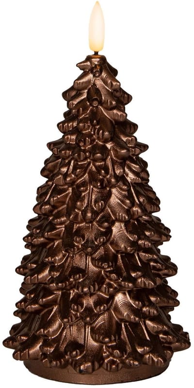 Annas collection - Kaars kerstboom 3d d9,5h20 cm brons