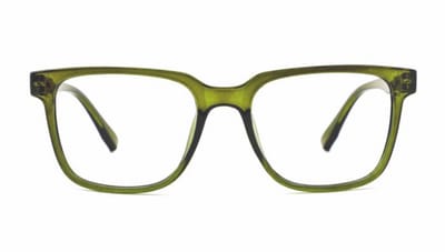 VERTEBRIL Cubo - Sterkte -0.50 – Kleur Army Green - GEEN leesbril - Unisex bril voor veraf - Lichtgewicht montuur – Rechthoekige pasvorm - Hoogwaardig MIN glas - Myopie/bijziendheid - Inclusief etui en doekje