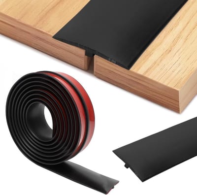 Dailygoods- Overgangsprofiel Zelfklevend - T-profiel - Vloerdrempel - PVC - Afdekstrip - Geschikt voor spleten tot 5 mm