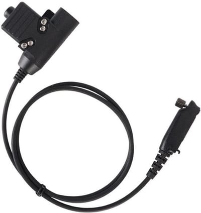 Radio Headset Adapter Klein Formaat 90cm Kabel Snelle Transmissie PTT Adapter Veilig met Metalen Clip voor Stp8000 Stp8030 Radio
