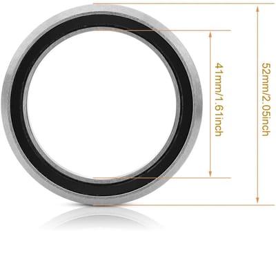 Dailygoods - Fiets Headset Lagers - Verzegeld Stalen - 52 mm - Reparatie Accessoire - Geschikt voor Mountainbike en Racefiets - Kleur als afbeelding