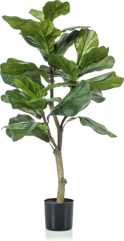 Emerald - Kunstboom Ficus Lyrata 90cm - Kunstplant voor binnen - Ficus kunstplant