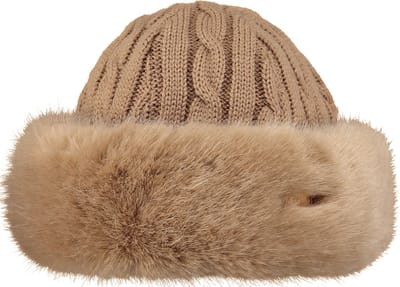 BARTS Fur Cable Bandhat Muts Dames - Lichtbruin - One size