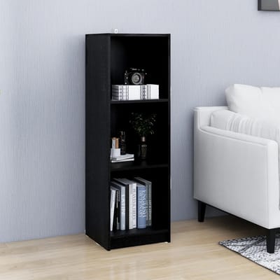 vidaXL - Boekenkast/kamerscherm - 36x33x110 - cm - massief - grenenhout - zwart