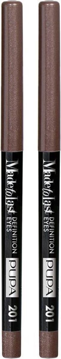 2 stuks Pupa Milano Made To Last Definition Eyes Oogpotlood - voordeelpak - 201 Bon Ton Brown