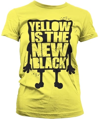 SpongeBob SquarePants Dames Tshirt -S- Yellow Is The New Black Geel
