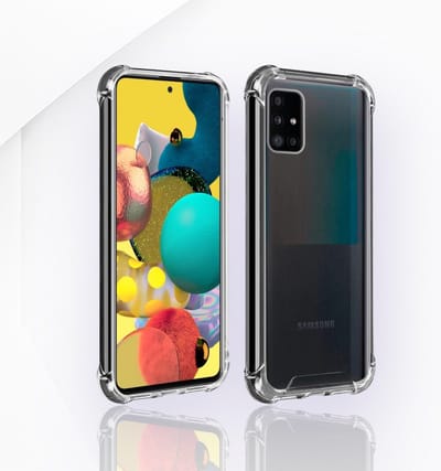 AziLine Shockproof Case Geschikt voor Samsung Galaxy A51 - Transparante Luxe A51 Bescherming Hoesje - Maximaal Stevig en Premium Kwaliteit geschikt voor Samsung Galaxy A51