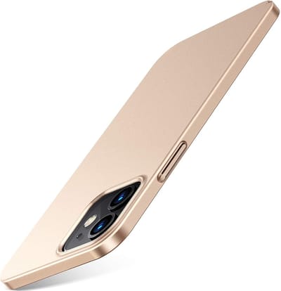 ShieldCase Ultra thin case geschikt voor Apple iPhone 12 / 12 Pro - 6.1 inch - goud - Stijlvolle en Dunne Cover - Slank en Lichtgewicht Hoesje - Flexibele en Slanke Case - Lichtgewicht Telefoonhoes