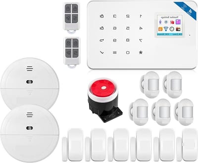 Draadloos Huisalarm - GSM Alarmsysteem - Beveiliging Thuis - Automatische Noodoproepen - 159x100mm - Zwart