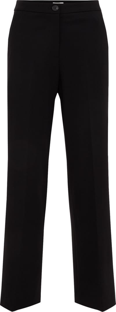 WE Fashion Dames petite wide leg pantalon met stretch