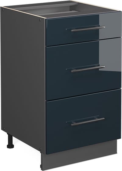 Vicco Fame-Line Ladeblokken – 50 cm zonder werkblad Donkerblauw hoogglans