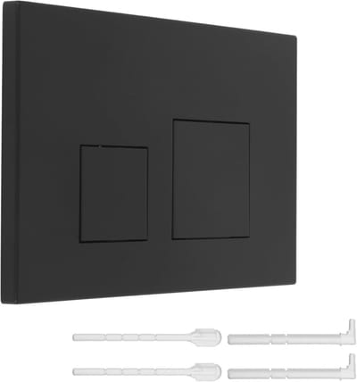 Controlepaneel voor dubbele spoeling Sigma30, 2-uitgangen, frontbediening in mat zwart, 30x15x6 cm