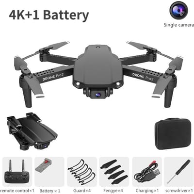 Nouveau E99PRO 4K FPV Mini Drone caméra HD RC quadrirotor détection de gravité suivi automatique Transmission en temps réel contrôle Mobile pliable single camera+1 battery