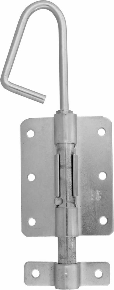 AMIG Verticaal schuifslot/plaatgrendel - staal - 20 x 6.2cm - verzinkt - zilver - schutting - poort