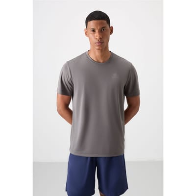 Heren T-shirt met Logo-print en Ronde Hals
