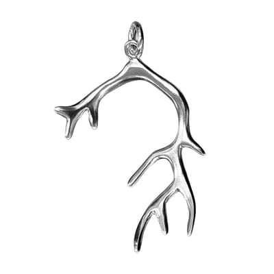 AuBor ®. Hanger. Zilver. Rendiergewei. Klein