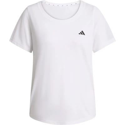 Adidas Performance Workout Essentials T-Shirt Met Lage Halslijn - Dames - Wit