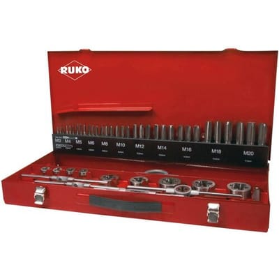 RUKO 245040 Machinetapboorset 54-delig Metrisch M3, M4, M5, M6, M8, M10, M12 Rechtssnijdend HSS 1 set(s)